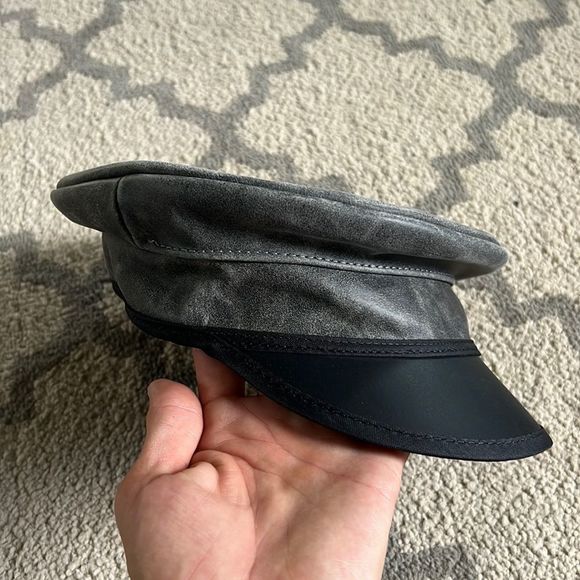 american hat makers Other - American Hat Makers Military Leather hat cap , made in USA size xl grey black